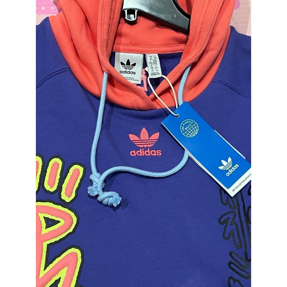 NWT❤️Adidas Women Crop Pullover Hoodie szM - Picture 4 of 11